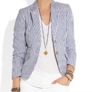 Striped linen blazer